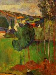Blick auf Pont-Aven von Lezaven